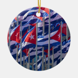 Kubanische Flaggen, Havanna, Kuba Keramik Ornament