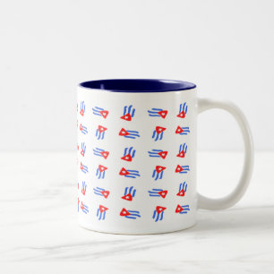 Kubanische Flaggen-Kaffee-Tasse Zweifarbige Tasse