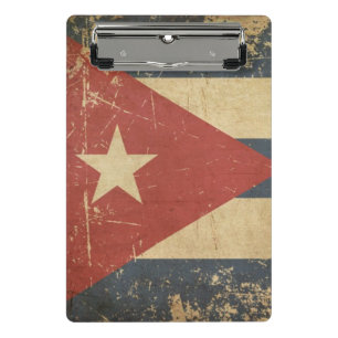 Kubanische gealterte Flat Flag Mini Klemmbrett