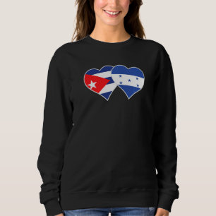 Kubanische honduranische Flagge Herz Kuba Honduras Sweatshirt