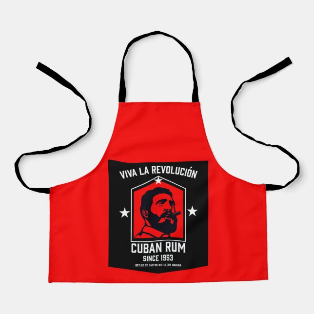 Kubanische Libre Rum Drinkers Revolution Schürze (Vorderseite)