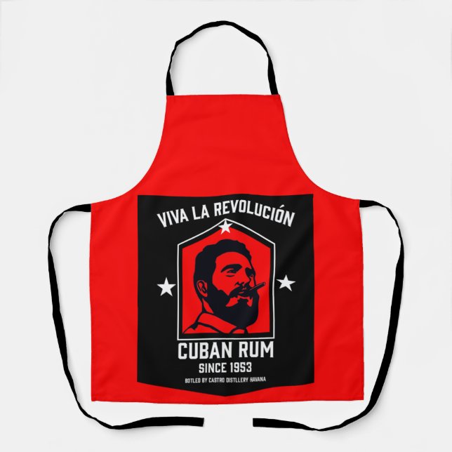 Kubanische Libre Rum Drinkers Revolution Schürze (Vorderseite)