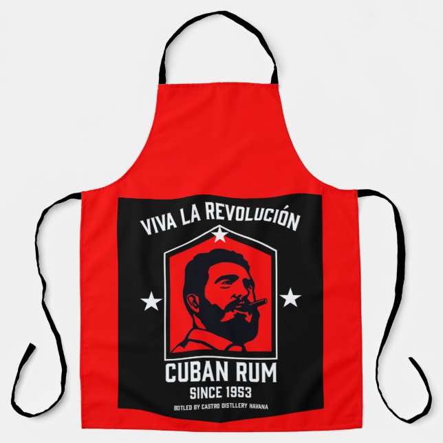 Kubanische Libre Rum Drinkers Revolution Schürze (Vorderseite)