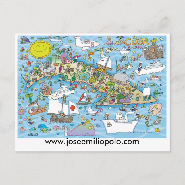 kubanische Postkarte, www.joseemiliopolo.com Postkarte (Vorderseite)