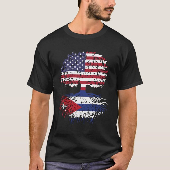 Kubanische Roots Kuba - Geschenk des Nationalerbes T-Shirt (Vorderseite)