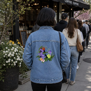 Kubanische Schnecken Lila Pilze Jeansjacke