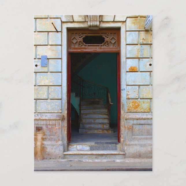 Kubanische Tür 2 Postkarte (Vorderseite)