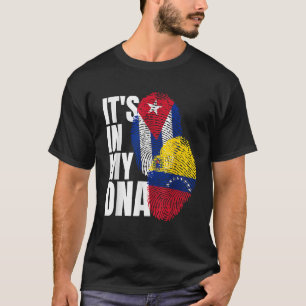 Kubanische und venezolanische DNA-Erbe-Flagge T-Shirt