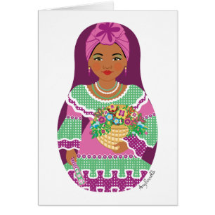 Kubanische Violet-Matryoshka-Karte