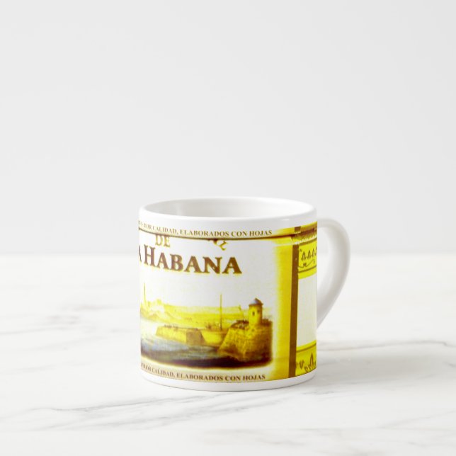 Kubanische Zigarren | La Habana | Espresso-Cup Espressotasse (Vorderseite Rechts)