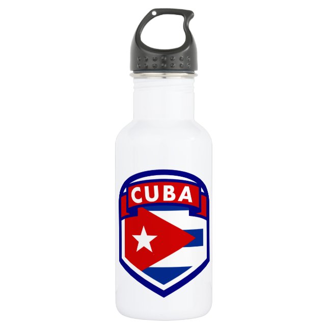 kubanischer Flaggenschild Trinkflasche (Vorderseite)