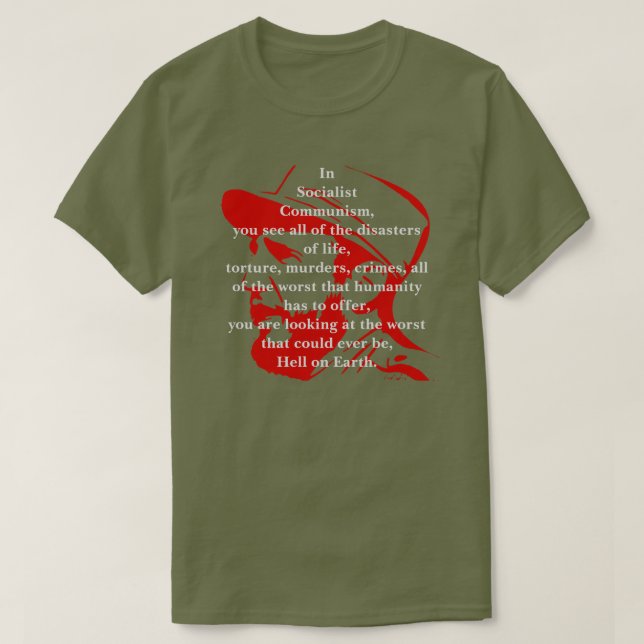 Kubanischer Kommunismus und Sozialismus T - Shirt  (Design vorne)