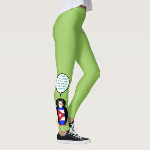 Kubanischer sprechender Ms. Pinguin Personalisiert Leggings