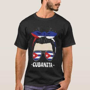 Kubanisches Mädchen Kubanerin Unordentlicher Knote T-Shirt