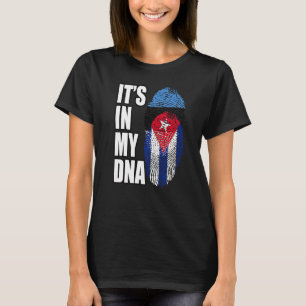 kubanisches und estnisches Mix-DNA-Flaggengebiet T-Shirt