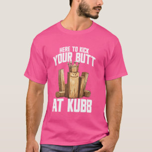 Kubb Player Lawn Game Yard Game Set Viking Schach T-Shirt
