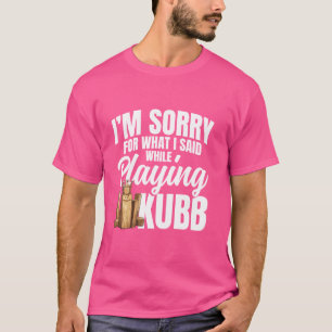 Kubb-Set Wikinger-Schachspieler Garten-Spiel Legen T-Shirt