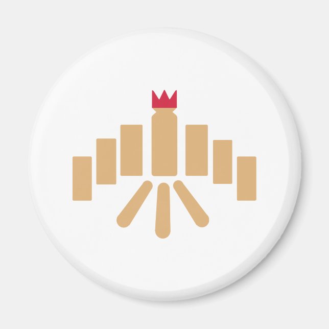 Kubb-Spiel Magnet (Vorne)