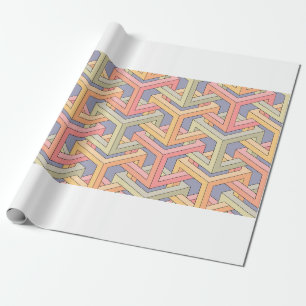 Kuben. Nahtloses 3D-Muster. Optische Illusionen. M Geschenkpapier