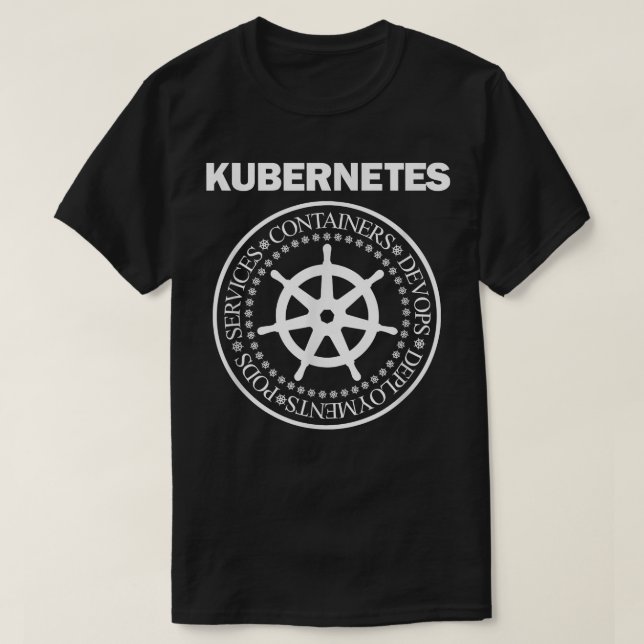 Kubernetes devops programmieren Containerdosierer T-Shirt (Design vorne)