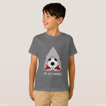 Kubikhaifisch essen Schlaf-Fußball-Kindert-shirt