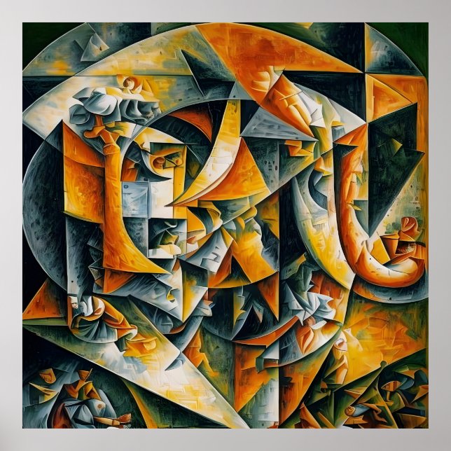 Kubiselandschaft 2 poster (Vorne)