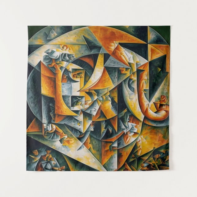 Kubiselandschaft 2 wandteppich (Vorderseite)