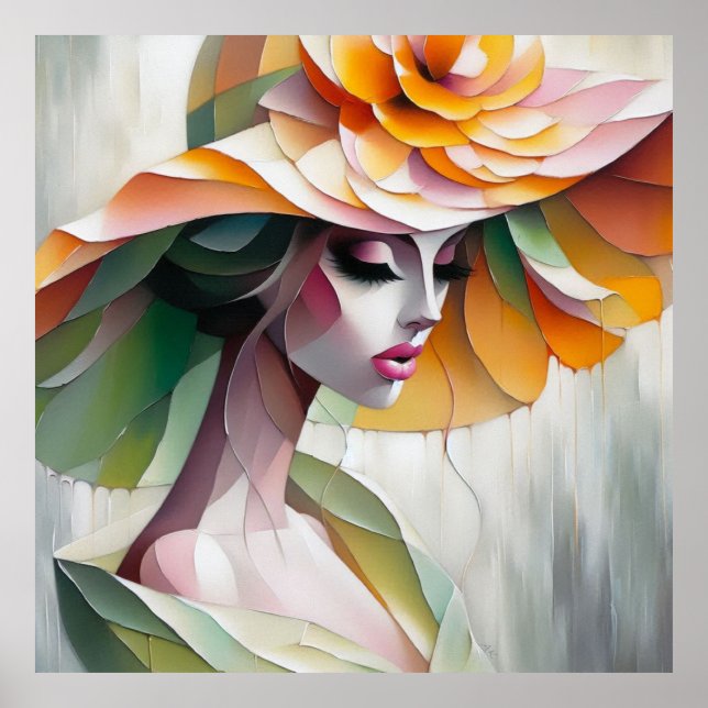 Kubismus, Abstrakt, modern, Poster, Art Poster (Vorne)