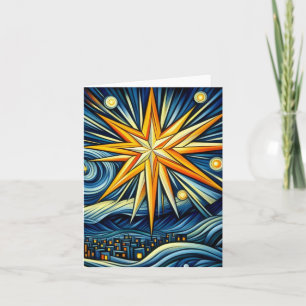 Kubismus Art Weihnachtsstar Karte