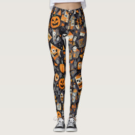 Kubismus Halloween Leggings