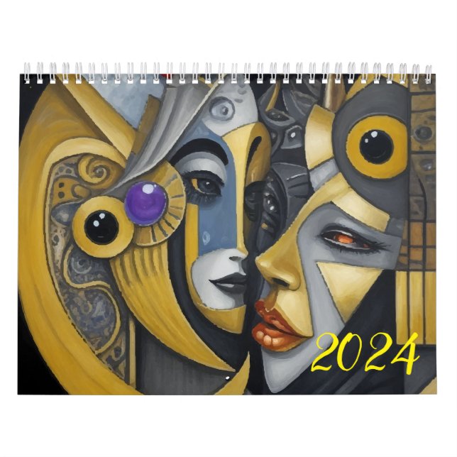 Kubismus im Stil von Picasso. 2024 Kalender (Titelbild)