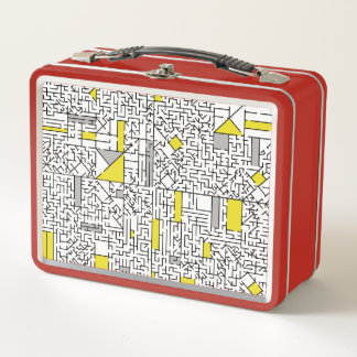 Kubismus Maze Metall Brotdose
