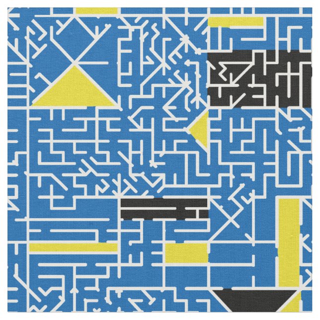Kubismus Maze Stoff (Nahaufnahme)