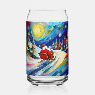 Kubismus Weihnachtsmann Weihnachtsfeier Dosenglas