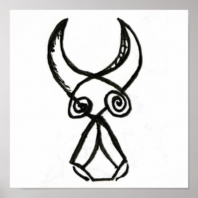 Kubist Bull Poster (Vorne)