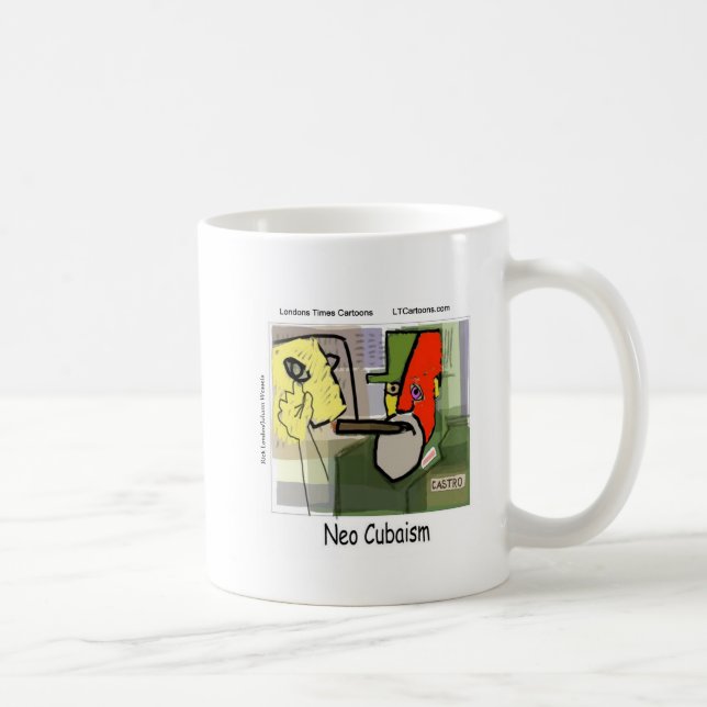 Kubist Castro NeoCubaism Funny Kaffeetasse (Rechts)