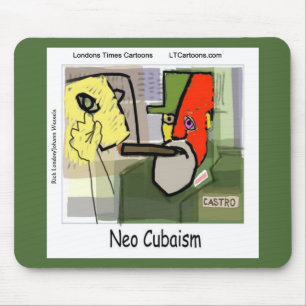 Kubist Castro NeoCubaism Funny Mousepad