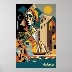 Kubist Malaga Poster