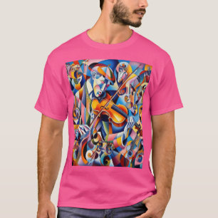Kubistin Melody: Violinistischer farbiger Ausdruck T-Shirt