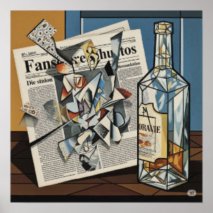 Kubistin Stilllebenskunst Poster