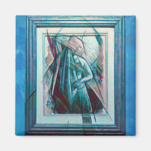 Kubistische Art Deco Bauchtänzerin Magnet