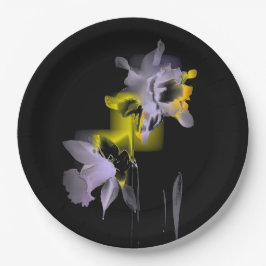 kubistische Daffodien. Pappteller