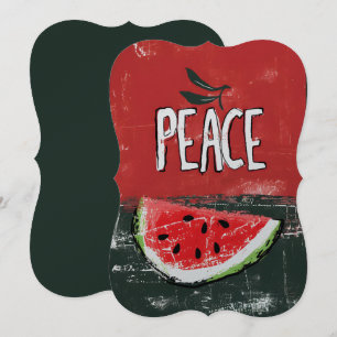 Kubistische Elegance mit Graffiti Peace Spirit inf Einladung