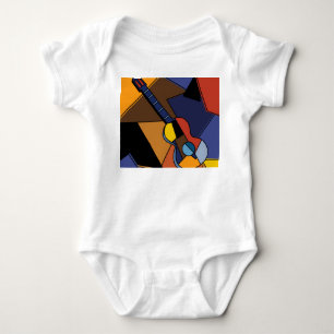 kubistische Gitarren Surrealismus Malerei. Baby Strampler