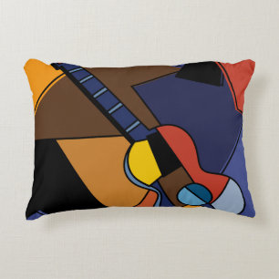 kubistische Gitarren Surrealismus Malerei. Dekokissen