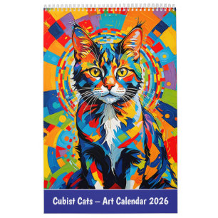 Kubistische Katzen – Kunstkalender 2026 Kalender