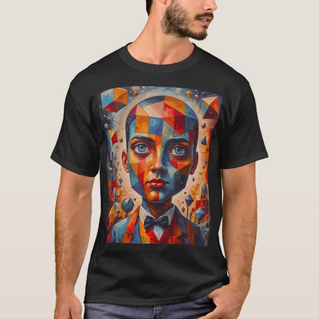 Kubistische Träume: Die fragmentierte Realität ein T-Shirt (Vorderseite)