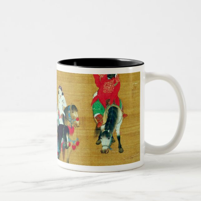Kublai Khan Jagd, Yuan-Dynastie Zweifarbige Tasse (Rechts)