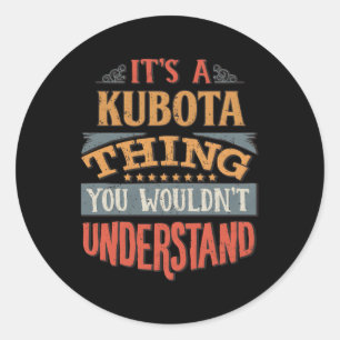 Kubota Name Runder Aufkleber