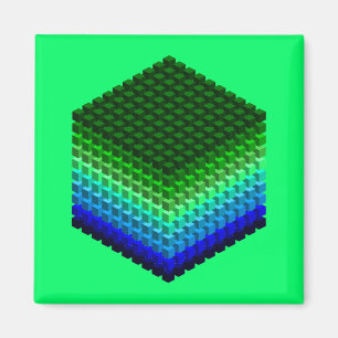 Kubus 3D-Muster Magnet
